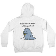 Lade das Bild in den Galerie-Viewer, Hallo? Wein? - Backprint Hoodie