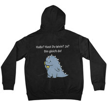 Lade das Bild in den Galerie-Viewer, Hallo? Wein? - Backprint Hoodie