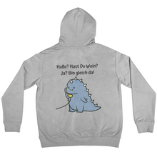 Lade das Bild in den Galerie-Viewer, Hallo? Wein? - Backprint Hoodie
