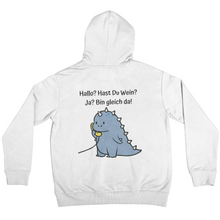 Lade das Bild in den Galerie-Viewer, Hallo? Wein? - Backprint Hoodie
