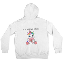 Lade das Bild in den Galerie-Viewer, Die tut Nix. Weinhorn - Backprint Hoodie
